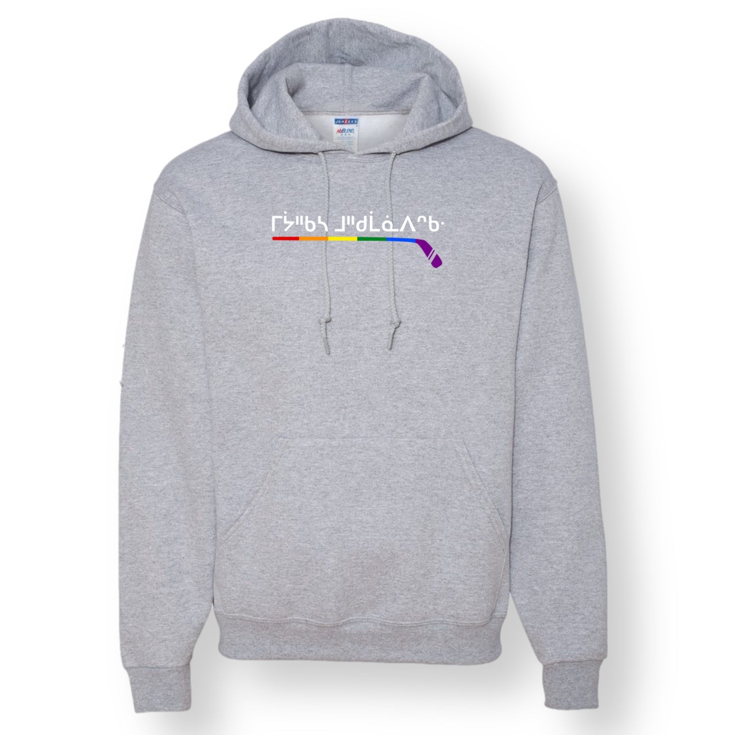 Pride Cree Syllabics Hoodie- Sport Grey