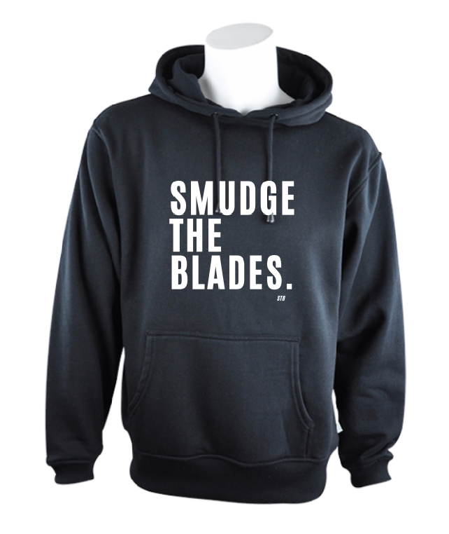 Smudge The Blades Hoodie- ADULT Black