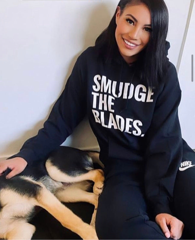 Smudge The Blades Hoodie- ADULT Black