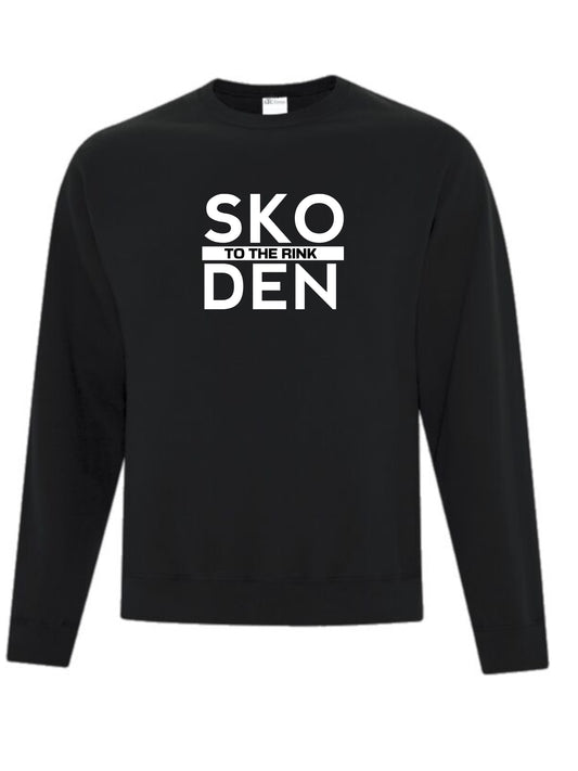 SKO to the rink DEN Crewneck- Black