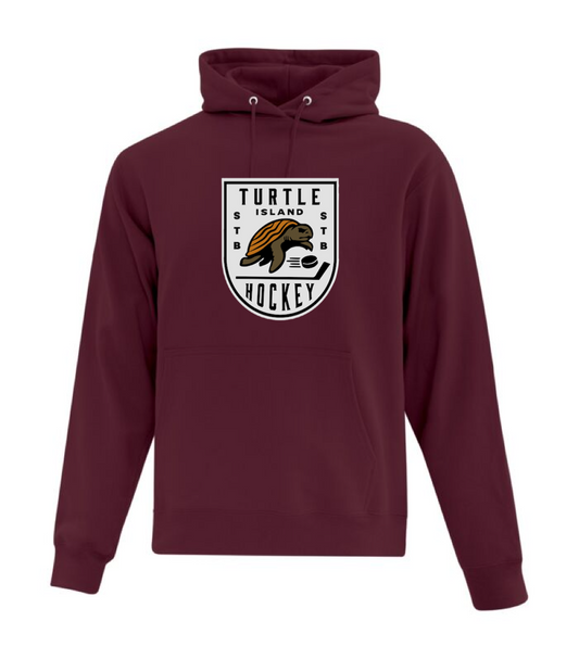 Turtle Island Hockey Hoodie- Burgundy