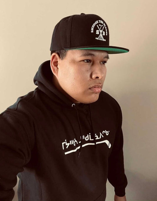 Cree Syllabics Hoodie- Black
