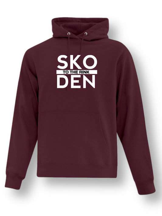 SKO to the rink DEN Hoodie-Burgundy