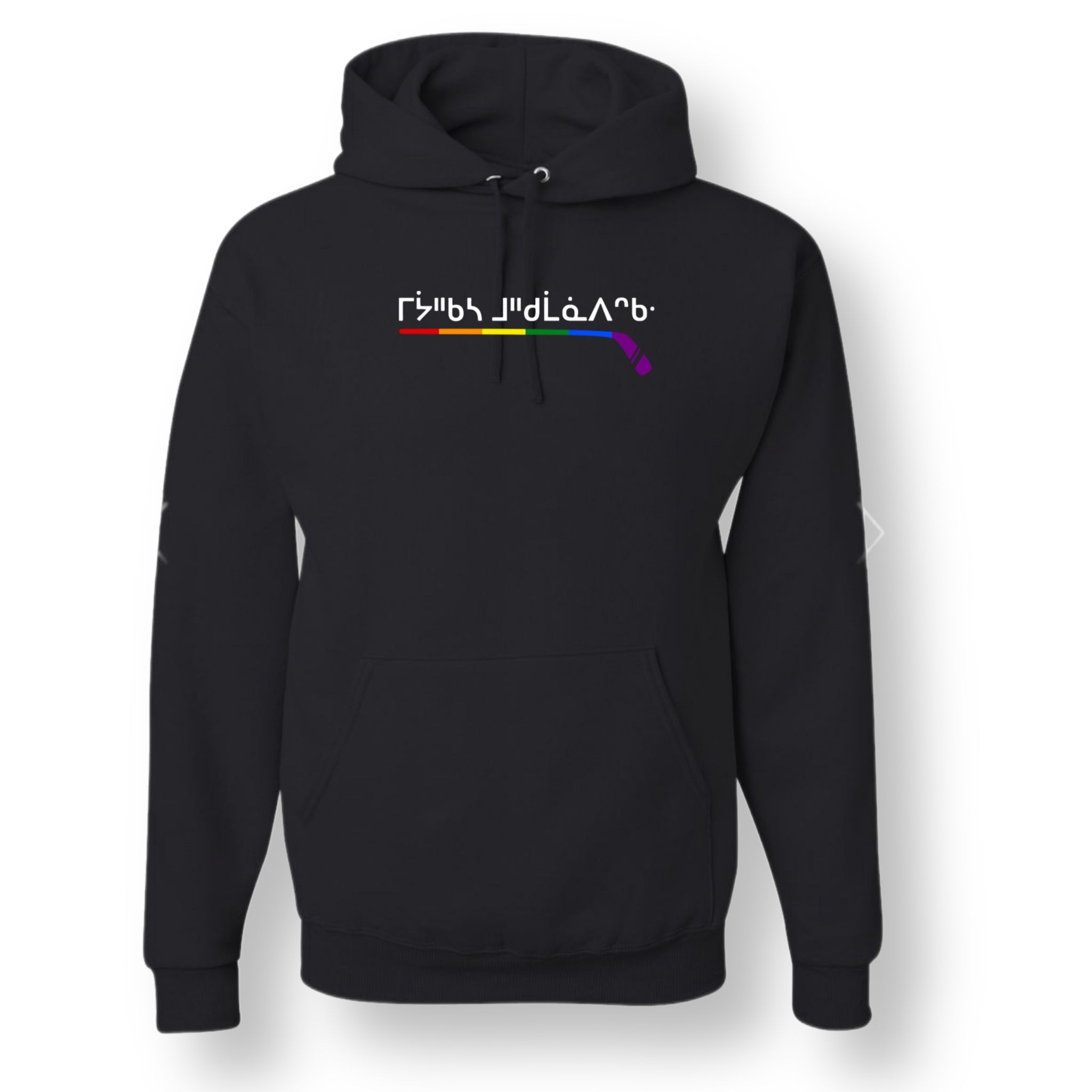 Pride Cree Syllabics Hoodie- Black – Smudge The Blades