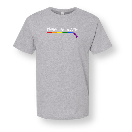 Pride Cree Syllabics T-Shirt - Sport Grey