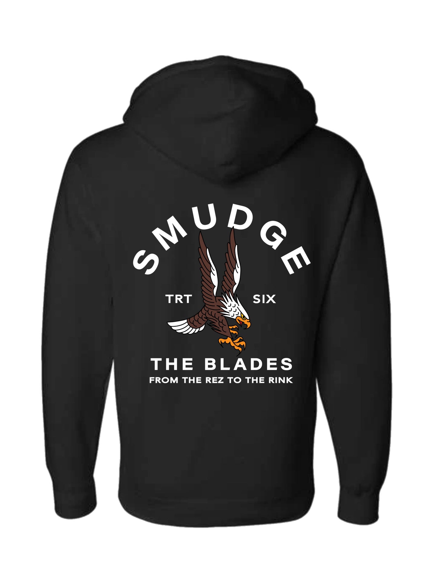Smudge The Blades Eagle Hoodie-Black