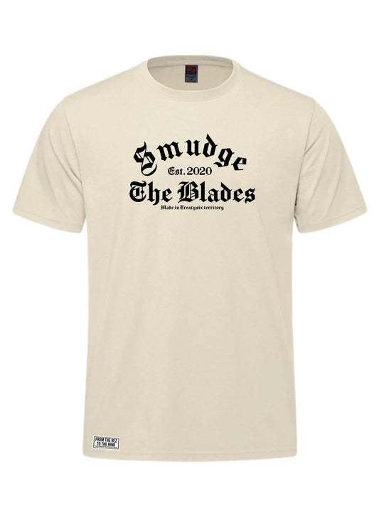 Smudge The Blades Est.2020 T-Shirt ( Ivory )