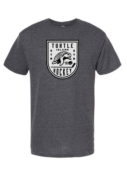 Turtle Island Hockey Tshirt- Dark Grey