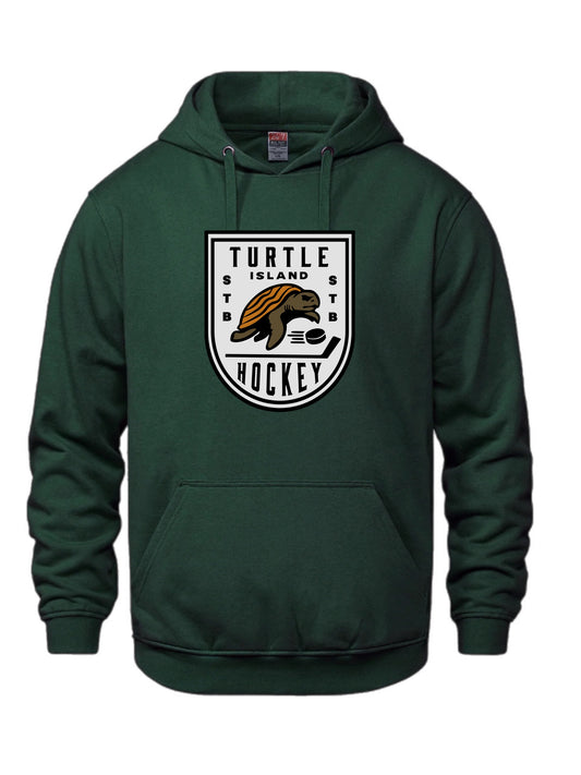 Turtle Island Hockey Hoodie- Green ( Coloured logo )