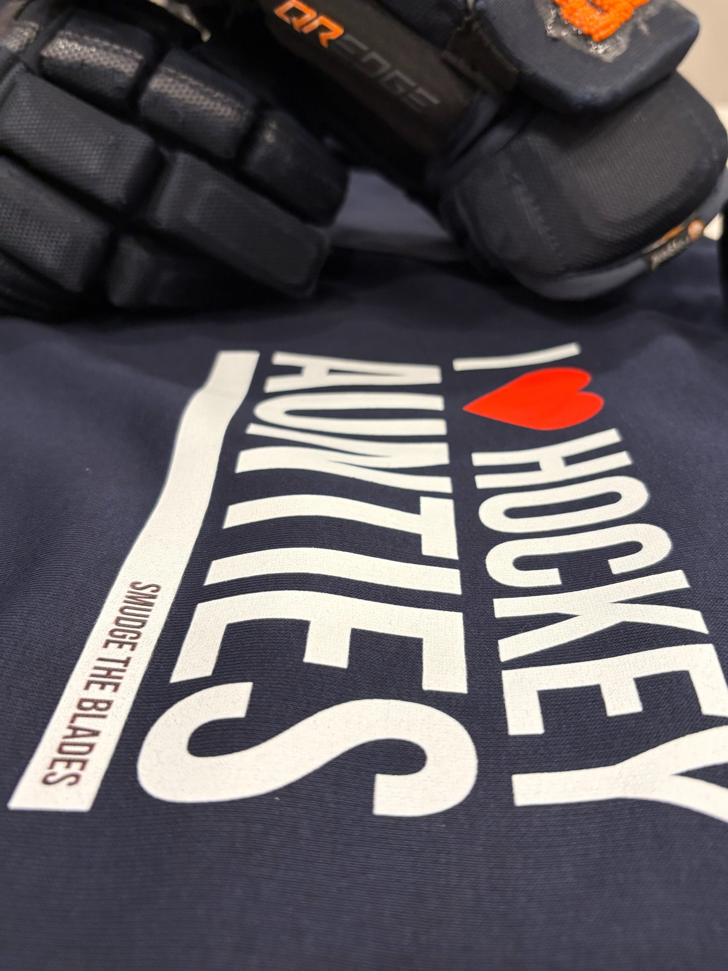I ❤️ Hockey Aunties - Navy hoodie