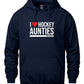 I ❤️ Hockey Aunties - Navy hoodie