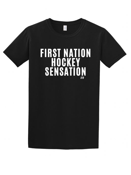 First Nation Hockey Sensation Tshirt- Black