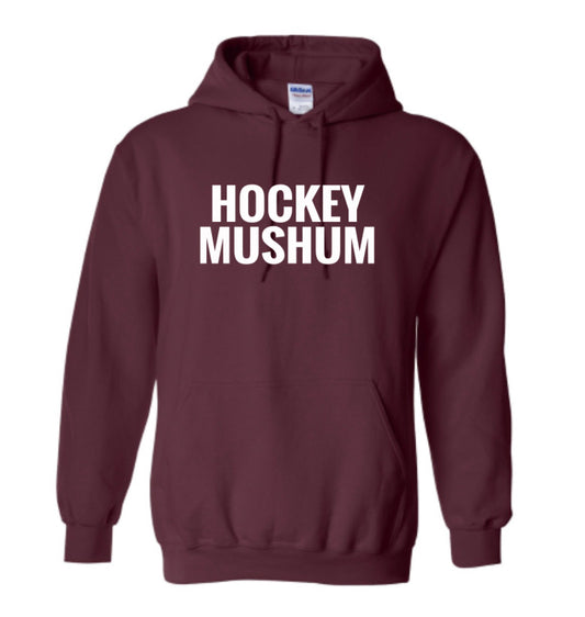 Hockey Mushum Hoodie- Burgundy