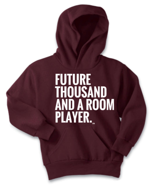 Future thousand and a room player Hoodie- Burgundy