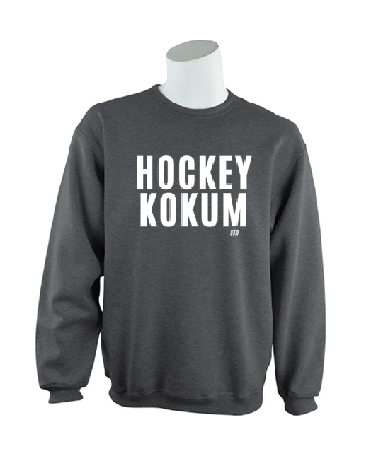 Hockey Kokum Crewneck- Dark Grey